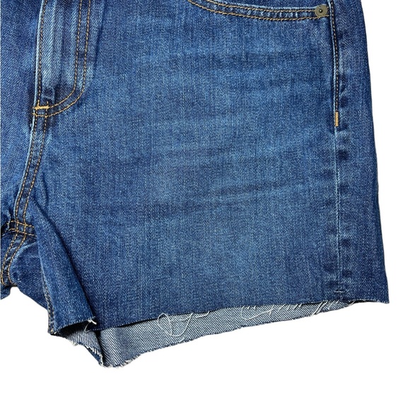 ⚡️SOLD⚡️Rag & Bone Fray Raw Cut Dark Blue Denim Cotton Shorts Size 28 NEW - Picture 14 of 16